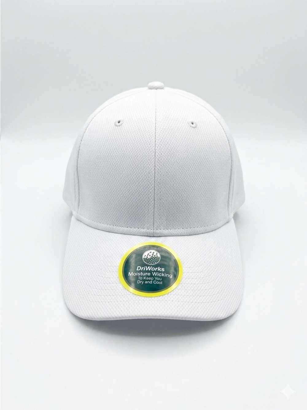 2 - Athletic Works Unisex Classic White Baseball Caps DriWorks Moisture Wick NWT - Picture 2 of 4
